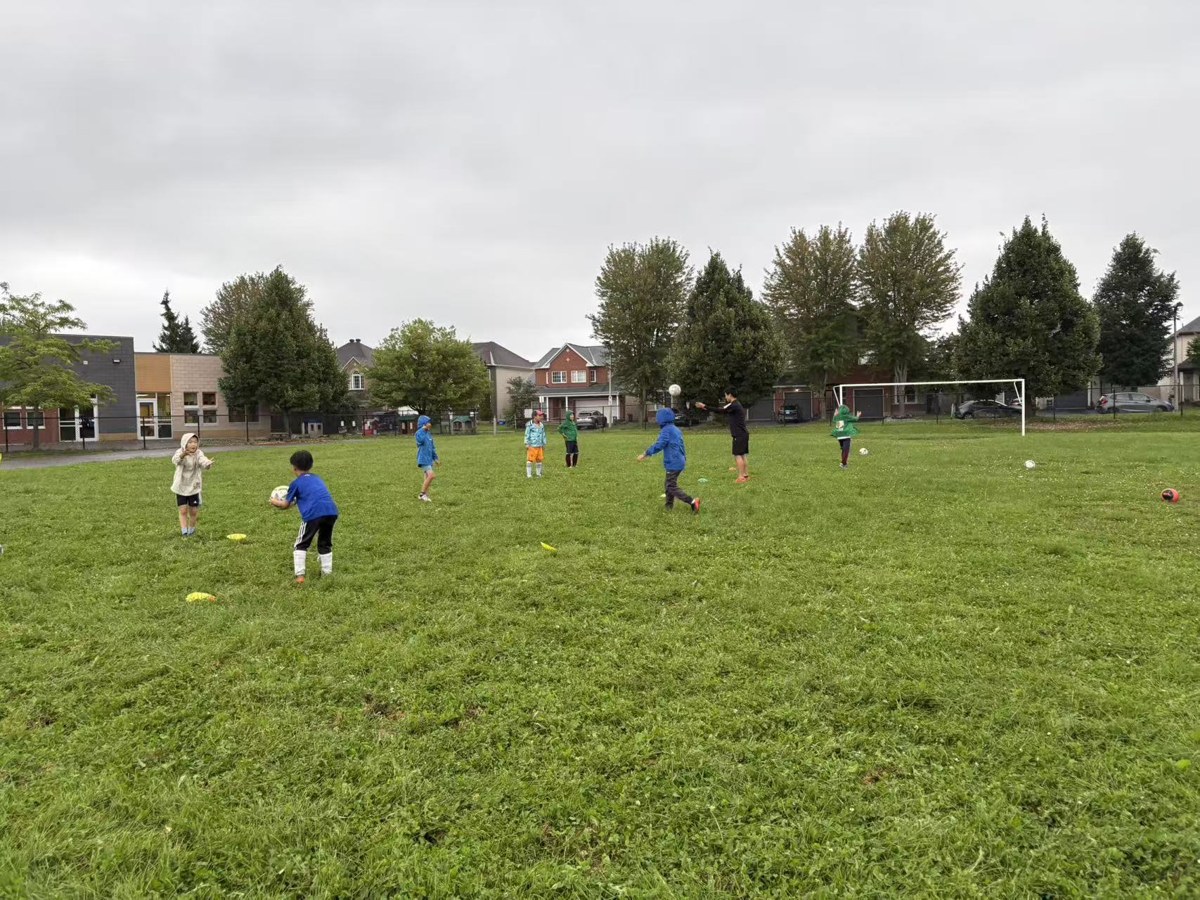 Fall soccer training drills in rainy weather