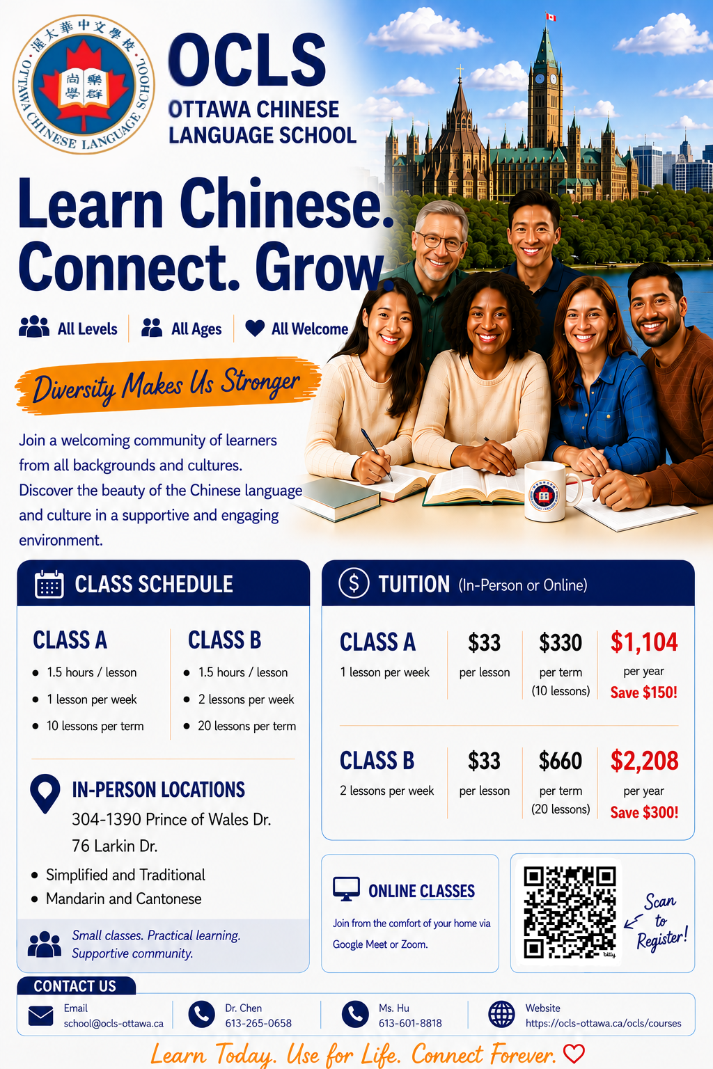 OCLS Mandarin Classes poster